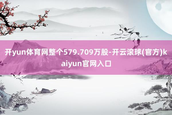 开yun体育网整个579.709万股-开云滚球(官方)kaiyun官网入口