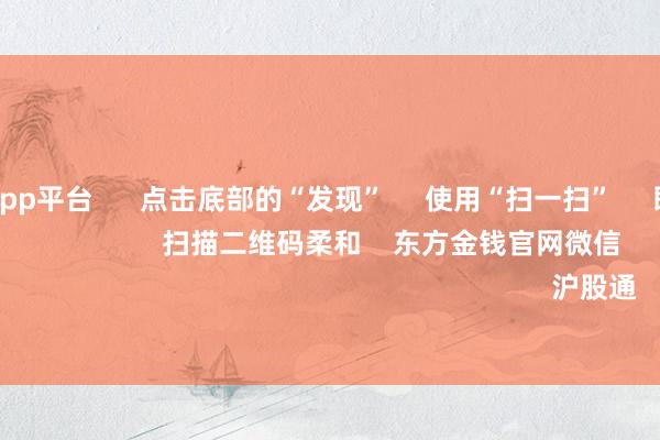 体育游戏app平台 点击底部的“发现” 使用“扫一扫” 即可将网页共享至一又友圈 扫描二维码柔和 东方金钱官网微信 沪股通 深股通