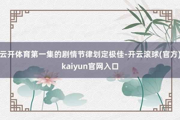 云开体育第一集的剧情节律划定极佳-开云滚球(官方)kaiyun官网入口